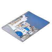 Carnet Grèce, Santorin. Clocher et dômes bleus de 2 (Côté gauche)