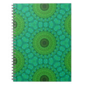 Carnet Green and Blue Circular Pattern Spiral Notebook (Devant)