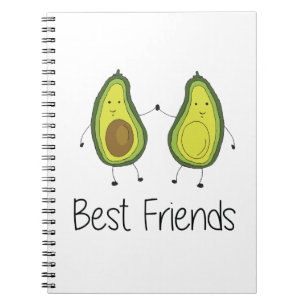 Carnet Green Avocado Cartoon Friendship Image Friend Art