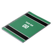 Carnet Green & Black Football Team Personalized (Côté gauche)