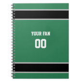 Carnet Green & Black Football Team Personalized (Devant)