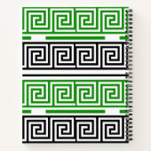 Carnet Green Black White Greek Key Fret Pattern Design (Dos)
