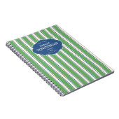 Carnet Green Blue Stripe Custom (Côté Droit)