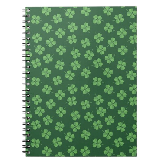 Carnet Green Celtic Irish Four Leafed Clovers St. Patrick (Devant)