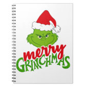 Carnet Green Christmas Creature with Winter Elements (Devant)