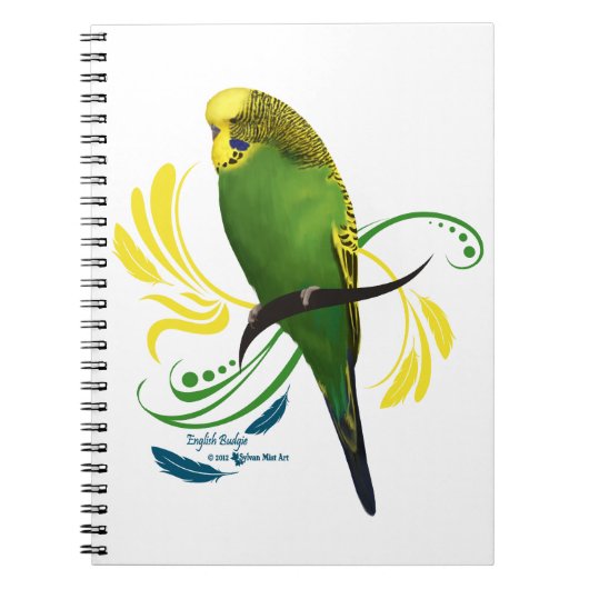 Carnet Green English Budgie (Devant)