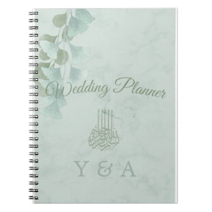Carnet Green Eucalyptus Foliage Bismillah Mariage en marb