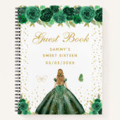 Carnet Green Floral Blonde Cheveux Princesse Sweet sixtee (Devant)