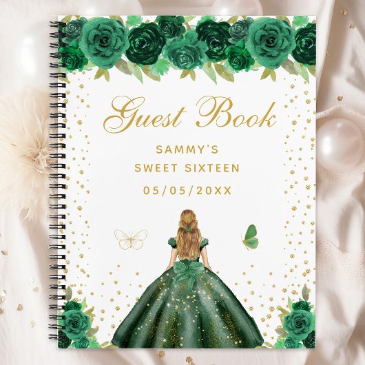 Carnet Green Floral Blonde Cheveux Princesse Sweet sixtee
