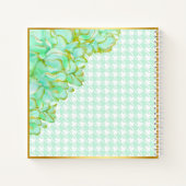Carnet Green Floral Daily Planner Houndstooth Nom Moderne (Dos)