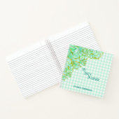 Carnet Green Floral Daily Planner Houndstooth Nom Moderne (Intérieur)