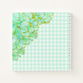 Carnet Green Floral Daily Planner Houndstooth Nom Moderne (Dos)