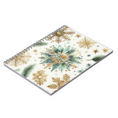 Carnet Green Gold Snowflake Fête Florale (Côté gauche)