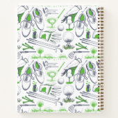 Carnet Green Golf Icons Motif (Dos)