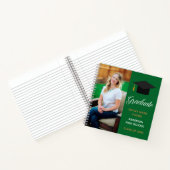 Carnet Green Graduate Photo Autograph Graduation Invité (Intérieur)