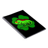 Carnet Green Iguana with four leaf clover (Côté Droit)