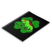 Carnet Green Iguana with four leaf clover (Côté gauche)