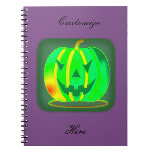 Carnet Green Jack olantern Halloween Thunder_Cove (Devant)