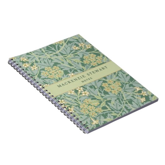 Carnet Green Jasmine Botanical Pattern (Côté Droit)