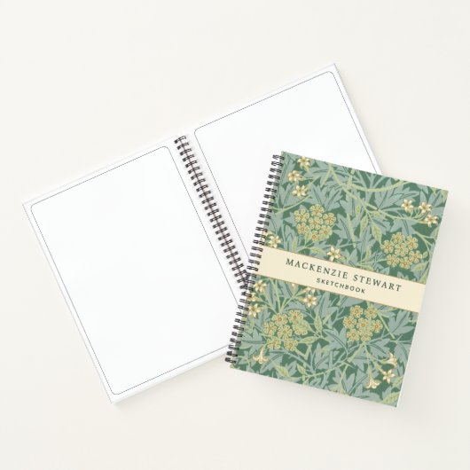 Carnet Green Jasmine Botanical Pattern Sketchbook (Intérieur)