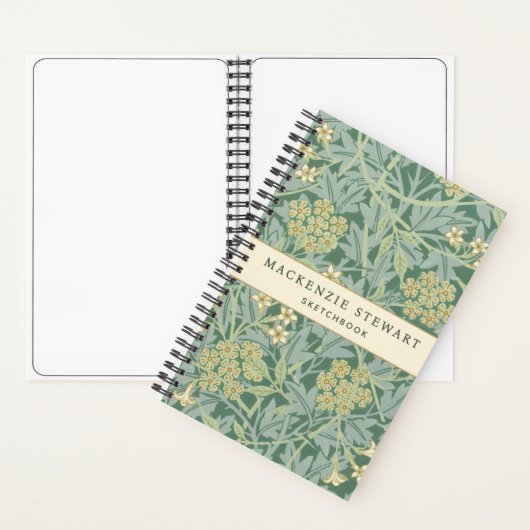 Carnet Green Jasmine Botanical Pattern Sketchbook (À l'intérieur)