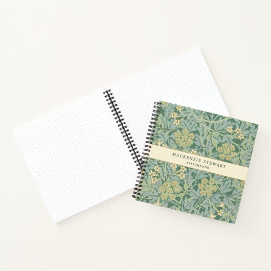 Carnet Green Jasmine Botanical Pattern Sketchbook (Intérieur)