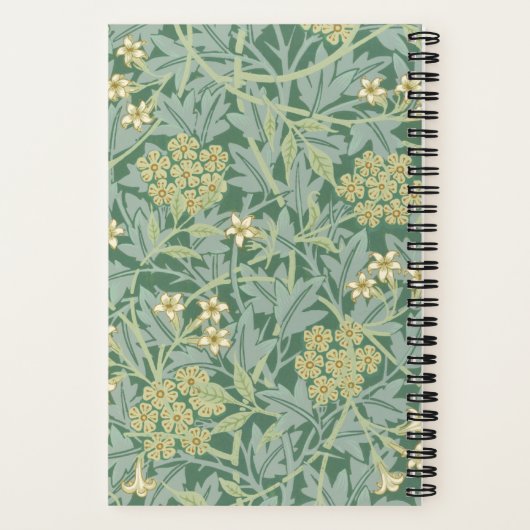 Carnet Green Jasmine Floral Pattern (Verso)