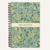 Carnet Green Jasmine Floral Pattern (Recto)