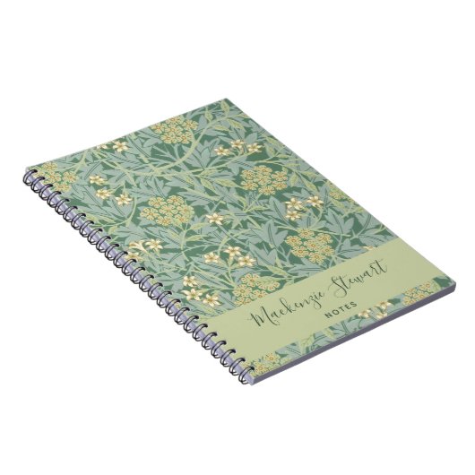 Carnet Green Jasmine Floral Pattern (Côté Droit)