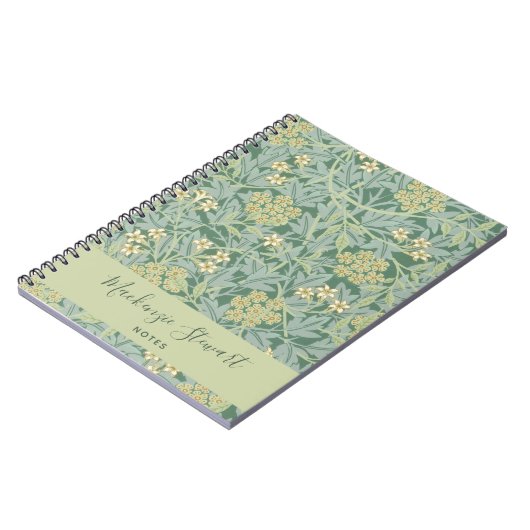 Carnet Green Jasmine Floral Pattern (Côté gauche)