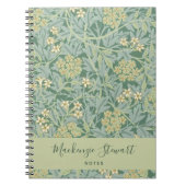 Carnet Green Jasmine Floral Pattern (Devant)