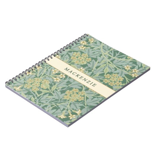 Carnet Green Jasmine Floral Pattern (Côté gauche)