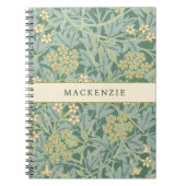 Carnet Green Jasmine Floral Pattern (Devant)