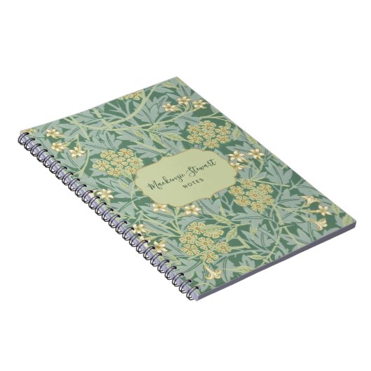 Carnet Green Jasmine Floral Pattern (Côté Droit)