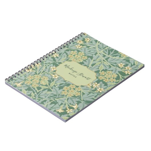 Carnet Green Jasmine Floral Pattern (Côté gauche)