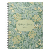Carnet Green Jasmine Floral Pattern (Devant)
