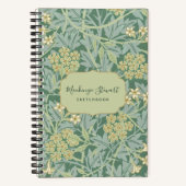 Carnet Green Jasmine Floral Pattern Sketchbook (Recto)