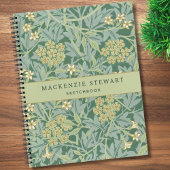 Carnet Green Jasmine Floral Pattern Sketchbook