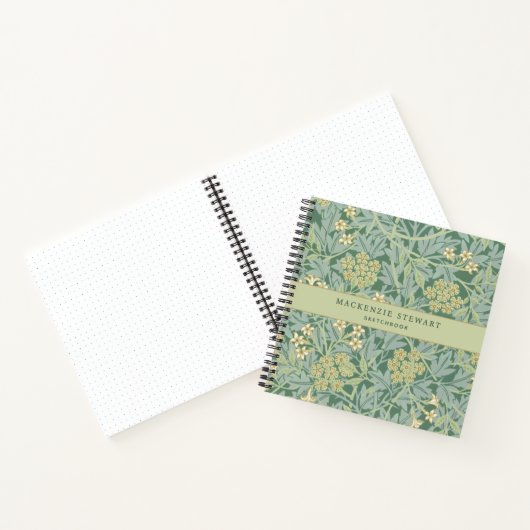 Carnet Green Jasmine Floral Pattern Sketchbook (Intérieur)