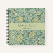 Carnet Green Jasmine Floral Pattern Sketchbook (Devant)