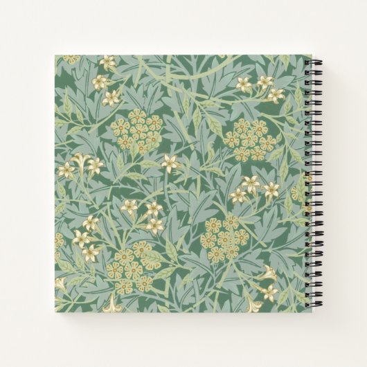 Carnet Green Jasmine Floral Pattern Sketchbook (Dos)