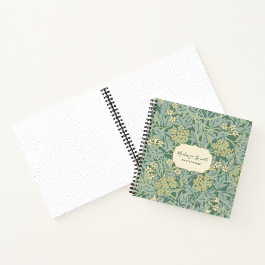 Carnet Green Jasmine Floral Pattern Sketchbook (Intérieur)