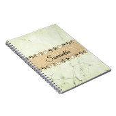 Carnet Green Marble Diamond Bling (Côté Droit)