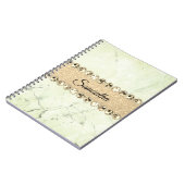 Carnet Green Marble Diamond Bling (Côté gauche)