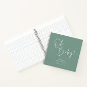 Carnet Green Modern Boho Genre Neutre Baby shower Invité (Intérieur)