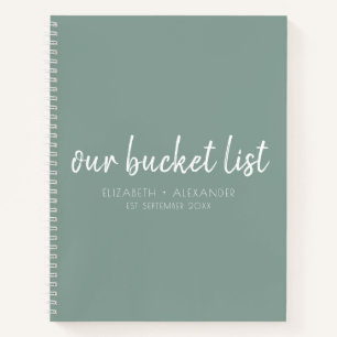 Carnet Green Our Bucket List Couple's