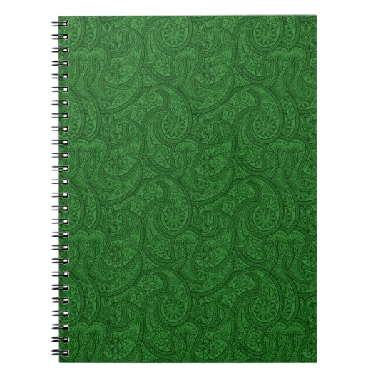 Carnet Green Paisley (Devant)