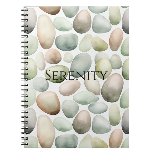 Carnet Green Pebbles Stones Rocks Serenity (Devant)
