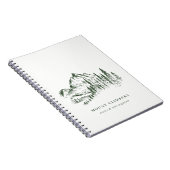 Carnet Green Pine Woods Mountain Sketch Escalade Camping (Côté Droit)