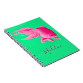 Carnet Green Pink Goldfish Large Modern Pop Personal (Côté Droit)